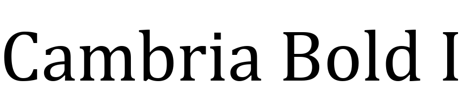 Cambria Bold Italic Font Download Free